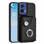 For Motorola Moto G85 / S50 Neo 5G Organ Card Bag Ring Holder Phone Case(Black)