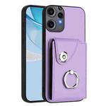 For Nothing CMF Phone 2 Pro Organ Card Bag Ring Holder Phone Case(Purple)