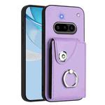 For Nothing Phone 3a Organ Card Bag Ring Holder Phone Case(Purple)
