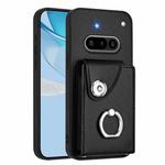 For Nothing Phone 3a Organ Card Bag Ring Holder Phone Case(Black)