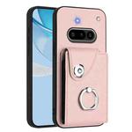 For Nothing Phone 3a Organ Card Bag Ring Holder Phone Case(Pink)