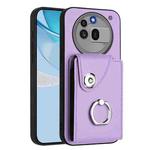 For Nothing Phone 3a Pro Organ Card Bag Ring Holder Phone Case(Purple)