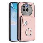 For Nothing Phone 3a Pro Organ Card Bag Ring Holder Phone Case(Pink)
