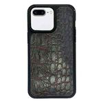 For iPhone 7 Plus / 8 Plus Exclusive Design Style PC Full Coverage Pattern Phone Case(Green Crocodile Texture)