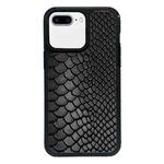 For iPhone 7 Plus / 8 Plus Exclusive Design Style PC Full Coverage Pattern Phone Case(Black Crocodile Texture)