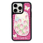 For iPhone 15 Pro Max Exclusive Design Style PC Full Coverage Pattern Phone Case(Tulip)