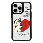 For iPhone 15 Pro Exclusive Design Style PC Full Coverage Pattern Phone Case(Beige Bear)