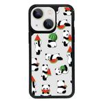 For iPhone 15 Plus Exclusive Design Style PC Full Coverage Pattern Phone Case(Watermelon Panda)