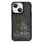 For iPhone 15 Plus Exclusive Design Style PC Full Coverage Pattern Phone Case(Green Crocodile Texture)