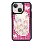 For iPhone 14 Plus Exclusive Design Style PC Full Coverage Pattern Phone Case(Tulip)