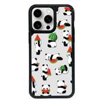 For iPhone 14 Pro Exclusive Design Style PC Full Coverage Pattern Phone Case(Watermelon Panda)