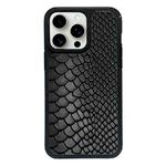 For iPhone 14 Pro Max Exclusive Design Style PC Full Coverage Pattern Phone Case(Black Crocodile Texture)