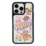 For iPhone 13 Pro Exclusive Design Style PC Full Coverage Pattern Phone Case(HELLO Rabbit)