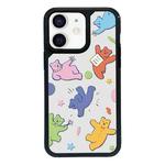 For iPhone 12 Exclusive Design Style PC Full Coverage Pattern Phone Case(Candy Bear A)