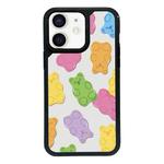 For iPhone 12 Exclusive Design Style PC Full Coverage Pattern Phone Case(Candy Bear C)