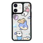 For iPhone 12 Exclusive Design Style PC Full Coverage Pattern Phone Case(Summer Puppy B)