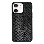 For iPhone 11 Exclusive Design Style PC Full Coverage Pattern Phone Case(Black Crocodile Texture)