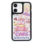 For iPhone 11 Exclusive Design Style PC Full Coverage Pattern Phone Case(CAKE Rabbit)