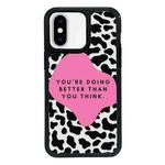 For iPhone X / XS Exclusive Design Style PC Full Coverage Pattern Phone Case(Black Block)