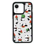 For iPhone XR Exclusive Design Style PC Full Coverage Pattern Phone Case(Watermelon Panda)