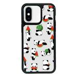 For iPhone XS Max Exclusive Design Style PC Full Coverage Pattern Phone Case(Watermelon Panda)