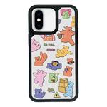 For iPhone XS Max Exclusive Design Style PC Full Coverage Pattern Phone Case(Candy Bear B)