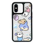 For iPhone XS Max Exclusive Design Style PC Full Coverage Pattern Phone Case(Summer Puppy B)