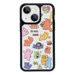 For iPhone 13 mini Exclusive Design Style PC Full Coverage Pattern Phone Case(Candy Bear B)