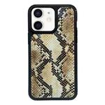 For iPhone 12 mini Exclusive Design Style PC Full Coverage Pattern Phone Case(Gold Python Texture)