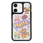 For iPhone 12 mini Exclusive Design Style PC Full Coverage Pattern Phone Case(HELLO Rabbit)