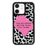 For iPhone 12 mini Exclusive Design Style PC Full Coverage Pattern Phone Case(Black Block)