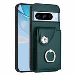 For Google Pixel 8 Pro Organ Card Bag Ring Holder Phone Case(Green)