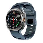 For Samsung Galaxy Watch Ultra 47mm Wave Texture Reverse Buckle Silicone Watch Band(Black Gray Camouflage)