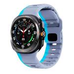 For Samsung Galaxy Watch Ultra 47mm Wave Texture Reverse Buckle Silicone Watch Band(Grey Blue)