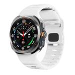 For Samsung Galaxy Watch Ultra 47mm Wave Texture Reverse Buckle Silicone Watch Band(White)