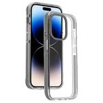 For iPhone 14 Pro Candy Series 3 in 1 Highly Transparent PC Phone Case(Black)