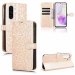 For Samsung Galaxy A56 5G Honeycomb Dot Texture Leather Phone Case(Gold)