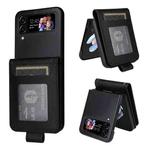 For Samsung Galaxy Z Flip4 5G Multifunctional Horizontal Flip Leather Phone Case with Three Card Slot(Black)