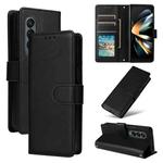 For Samsung Galaxy Z Fold4 5G Multifunctional Horizontal Flip Leather Phone Case with Three Card Slot(Black)