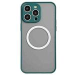 For iPhone 16 Pro Hawkeye Skin Feel MagSafe Phone Case(Dark Green)