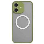 For iPhone 16 Plus Hawkeye Skin Feel MagSafe Phone Case(Army Green)