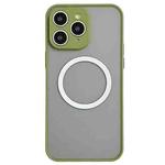 For iPhone 11 Pro Max Hawkeye Skin Feel MagSafe Phone Case(Army Green)