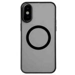 For iPhone XS / X Hawkeye Skin Feel MagSafe Phone Case(Black)