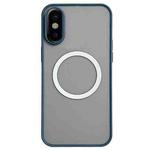 For iPhone XS / X Hawkeye Skin Feel MagSafe Phone Case(Royal Blue)