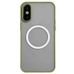 For iPhone XS / X Hawkeye Skin Feel MagSafe Phone Case(Army Green)