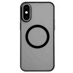 For iPhone XS Max Hawkeye Skin Feel MagSafe Phone Case(Black)