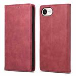 For iPhone SE 2024 Business Solid Color Magnetic RFID Leather Phone Case(Red)