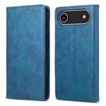 For iPhone 17 Air Business Solid Color Magnetic RFID Leather Phone Case(Blue)
