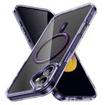 For iPhone 16 Plus Airbag Magsafe PC Hybrid TPU Phone Case(Clear Purple)