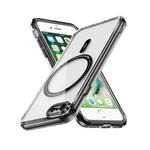 For iPhone 7 / 8 / SE 2022 Airbag Magsafe PC Hybrid TPU Phone Case(Clear Black)